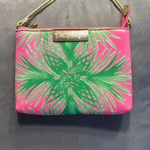 Lilly Pulitzer Tiki Pink and Green Crossbody Bag